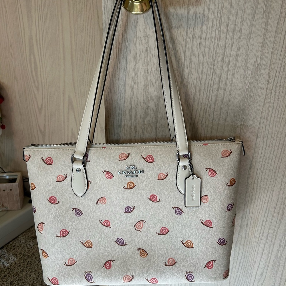 Coach Snail Print Gallery Tote Bag